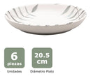 Set x30 piezas juego vajilla cerámica Samambaia oxford color blanco